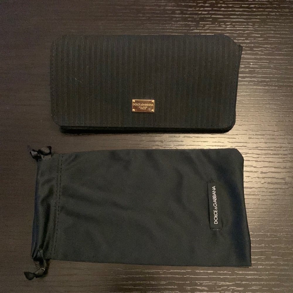 Dolce & Gabbana D&G Sunglass Cases | Set of 2 Black Logo Cases